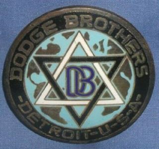 RARE ANTIQUE 1926 DODGE BROTHERS ENAMEL RADIATOR CAP BADGE EMBLEM /AUTHENTIC 2