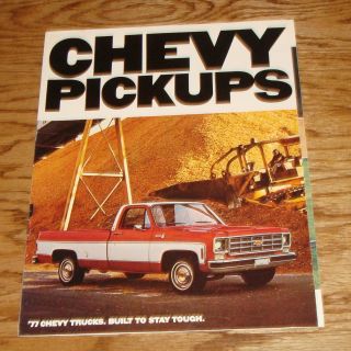 1977 Chevrolet Truck Pickup Sales Brochure 77 Chevy