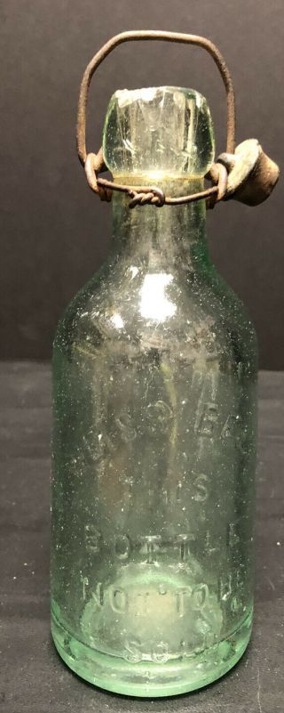 Antique A.  Schaefer Weiss Beer Poughkeepsie York Blob Top Soda Bottle Rare