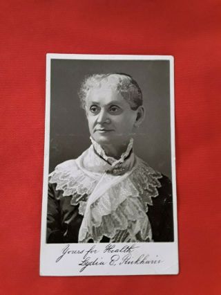 Vintage Lydia E.  Pinkhams Vegetable Compound Card.  Greenville,  Ohio