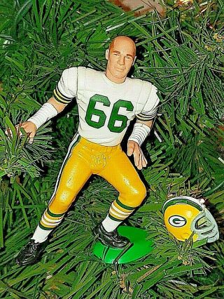 Ray Nitschke Green Bay Packers Football Nfl Xmas Ornament Holiday Jersey 66 Vtg