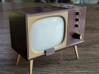 Vintage Mcm Television Salt & Pepper Shaker Set Tv Mid Century Cond