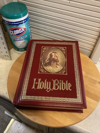 Vintage 1971 Holy Bible King James Version Red Letter Edition Regency Large
