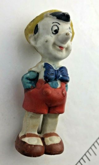 Vintage Disney Pinocchio Bisque Figure Signed Walt Disney Productions In Japan