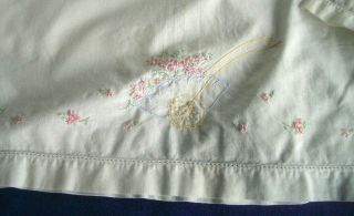 Vintage embroidered crib sheet and crib pillowcase.  now for your antique doll? 2