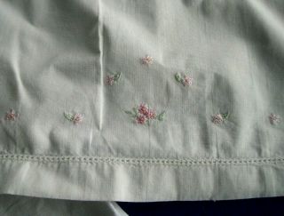 Vintage embroidered crib sheet and crib pillowcase.  now for your antique doll? 3