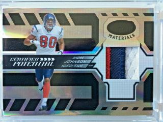 2005 Leaf Certified Patch Black Andre Johnson Ed 1/1 Houston Texans