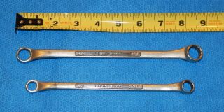 Set Of 2 Vintage Craftsman - V - Series 12 Point,  Offset Double Box End Wrench 