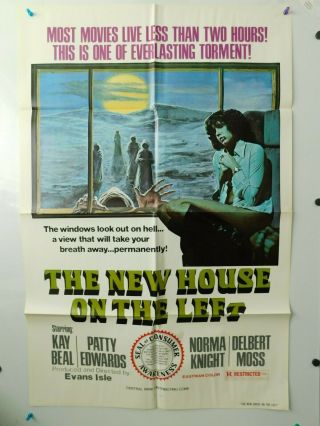 Vtg " The House On The Left " 1975 Movie Poster Night Train Murders