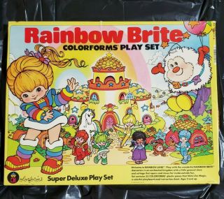 Vintage Rainbow Brite Colorforms Deluxe Play Set 4118 Incomplete (c) 1983
