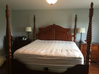 King Size Bed Frame With Headboard - Local Pick Up In Nj Only.