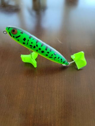 Old Lure Vintage Zara Spook Topwater Lure 4.  5 Bright Color Exc Cond