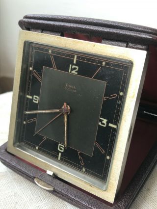 Antique Doxa 8 Day Alarm Travel Clock