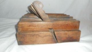 Antique Vintage Wood Wooden MOLDING PLANE TOOL 9 1/2x3 1/2x7/8 