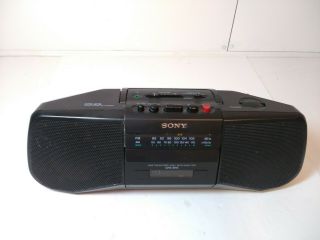Vintage Sony Cfs - B15 Am/fm Radio/cassette Recorder Boom - Box Compact And Portable