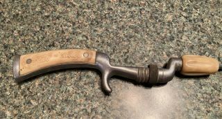 Vintage Stubcaster Pistol Grip Bakelite Handle Coil Spring Steel Rod Ice Fishing
