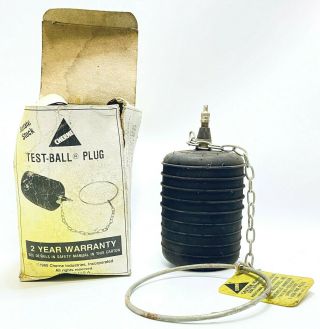 Vtg 1990s Cherne 4 " Rubber Pneumatic Test - Ball Plug Plumbing Part 270 - 040