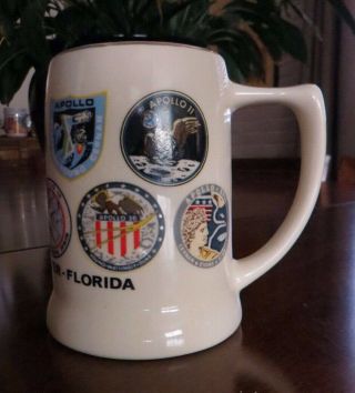 NASA mug Apollo Emblems 7 - 17 Florida Kennedy Space Center Vintage 3
