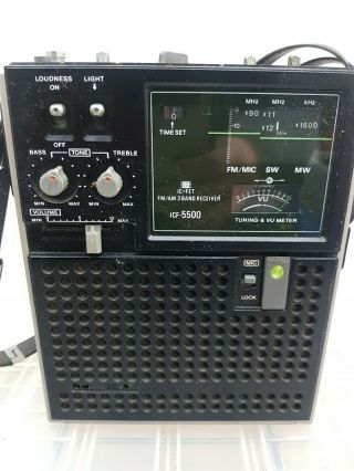 (0224) Vintage Sony Icf - 5500 Fm Sw Mw Radio As - Is From Japan