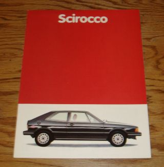 1981 Volkswagen Vw Scirocco Sales Brochure 81