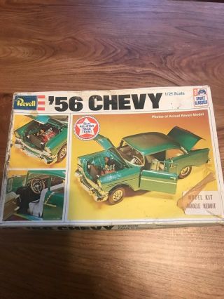 Vintage Revell Plastic Model Kit 1/25 Scale `56 Chevy