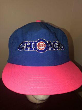 Vintage 1980s Mlb Baseball Chicago Cubs Snapback Hat