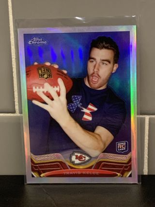 Travis Kelce 2013 Topps Chrome Refractor Rc Rookie Chiefs Invest Well Centered