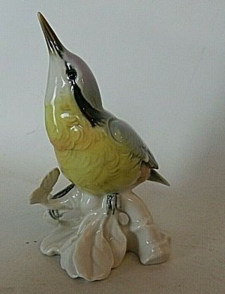 Vintage Karl Ens Germany Porcelain Nuthatch Bird Figurine