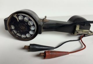 Vintage Beco Rotary Dial Lineman’s Phone Tester With Clip Black -
