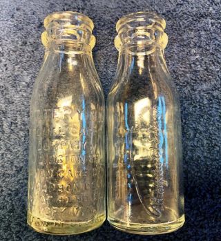 2 Vintage Battery Oil Bottles,  Thomas Edison And National Carbon Company