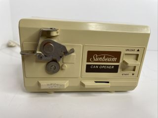 1985 Nos Vintage Sunbeam Electric Can Opener Cabinet Wall Mount 05266 Almond