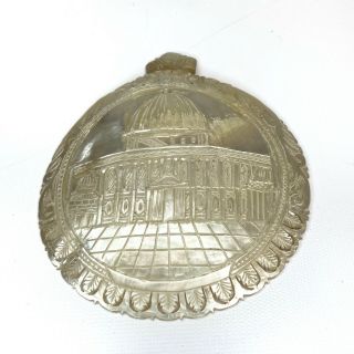 Late 19th Century Antique Vintage Jerusalem Carved Shell