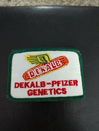 Vintage Dekalb Pfizer Genetics Seed Patch Snapback Coat Farming Corn Soybean