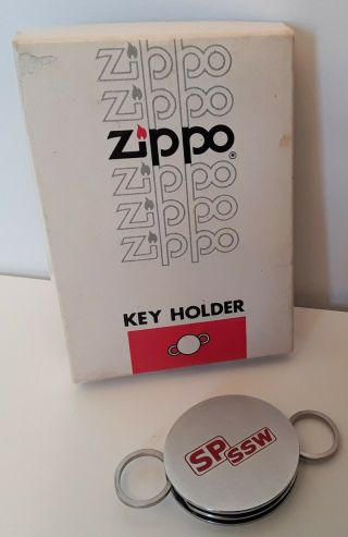 Zippo Key Holder Southern Pacific Railway Sp Ssw In Orig.  Box No.  5990