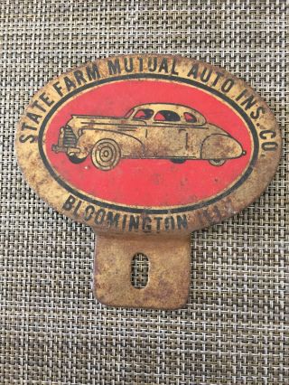 Vintage State Farm Mutual Auto Insurance Co.  License Plate Topper