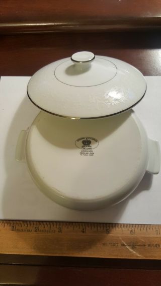 Vintage Crown Victoria Lovelace Fine China Japan Covered Soup Bowl Porcelain