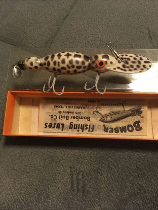 Vintage Bomber Fishing Lure Waterdog 1655 And Paperwork