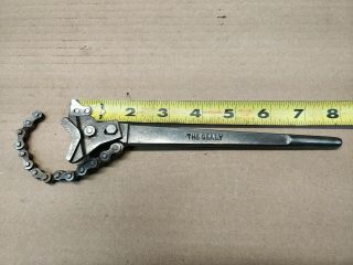 Rare Antique The Gealy Chain Pipe Wrench