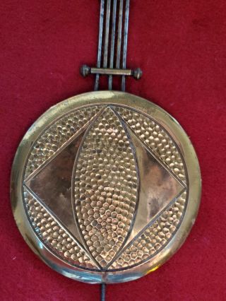 Antique German Gustav Becker (GB) Brass Embossed Clock Pendulum 2