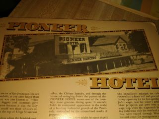 Vintage Pioneer Hotel Menu (ca) 1960 