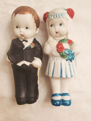 Vintage Porcelain Wedding Topper Bride And Groom Made In Japan