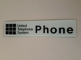 Phone Sign,  Glass,  United Telephone System,  " Phone " Sign.