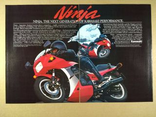 1984 Kawasaki Ninja 900 Motorcycle Vintage Print Ad