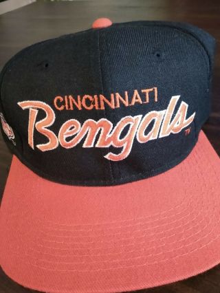 Vintage Cincinnati Bengals Sports Specialties Hat Snapback Orange/black L@@k