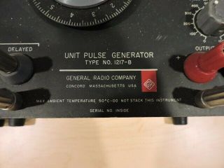 VINTAGE General Radio Company Unit Pulse Generator Type 1217 - B 2