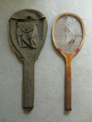 Reserved Antique 1900s Wright & Ditson Champion Wood Tennis Racket W Case
