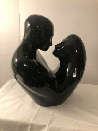 Vtg Royal Haeger Man And Woman Embrace Kiss Sculpture 14 "