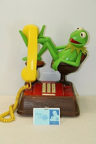 American Telecommunications Corp Vintage 1983 Kermit The Frog Push Button Touch