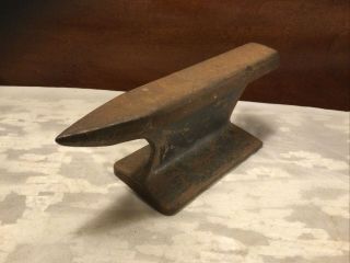 Vintage 6” Small Cast Iron Jewelers Anvil - Desk Top Paperweight