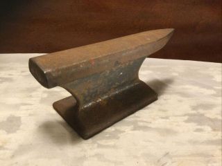 Vintage 6” Small Cast Iron Jewelers Anvil - Desk Top Paperweight 2